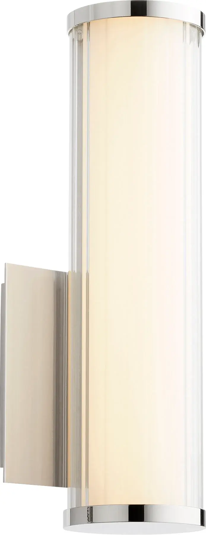 LED 13" Glass & Acrylic Wall Sconce in Polished Nickel - Image 4