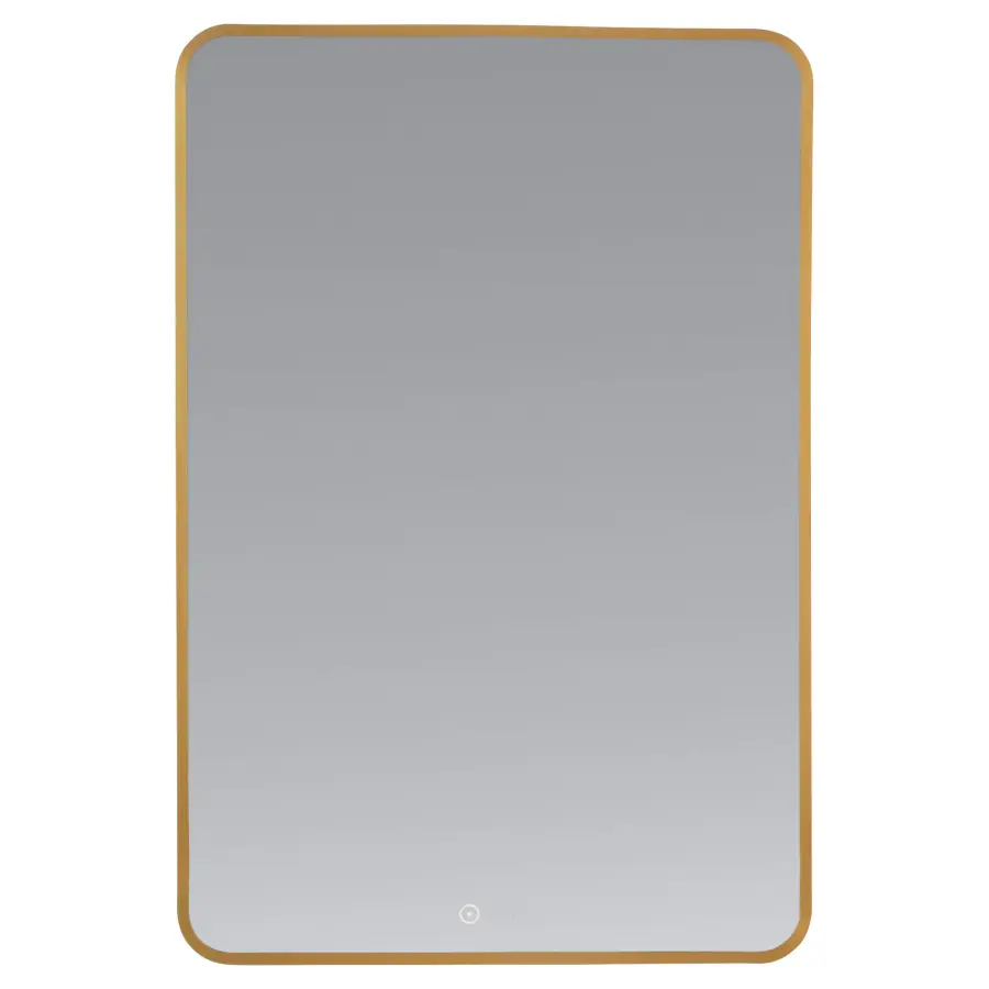 Aero 24" x 36" LED Mirror in Brushed Brass - Image 1