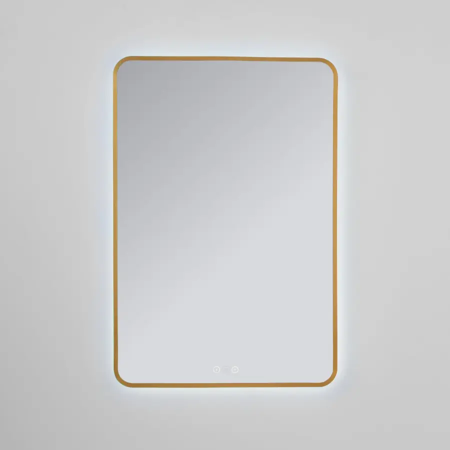 Aero 24" x 36" LED Mirror in Brushed Brass - Image 2