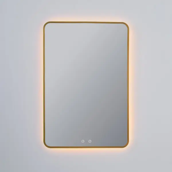 Aero 24" x 36" LED Mirror in Brushed Brass - Image 3