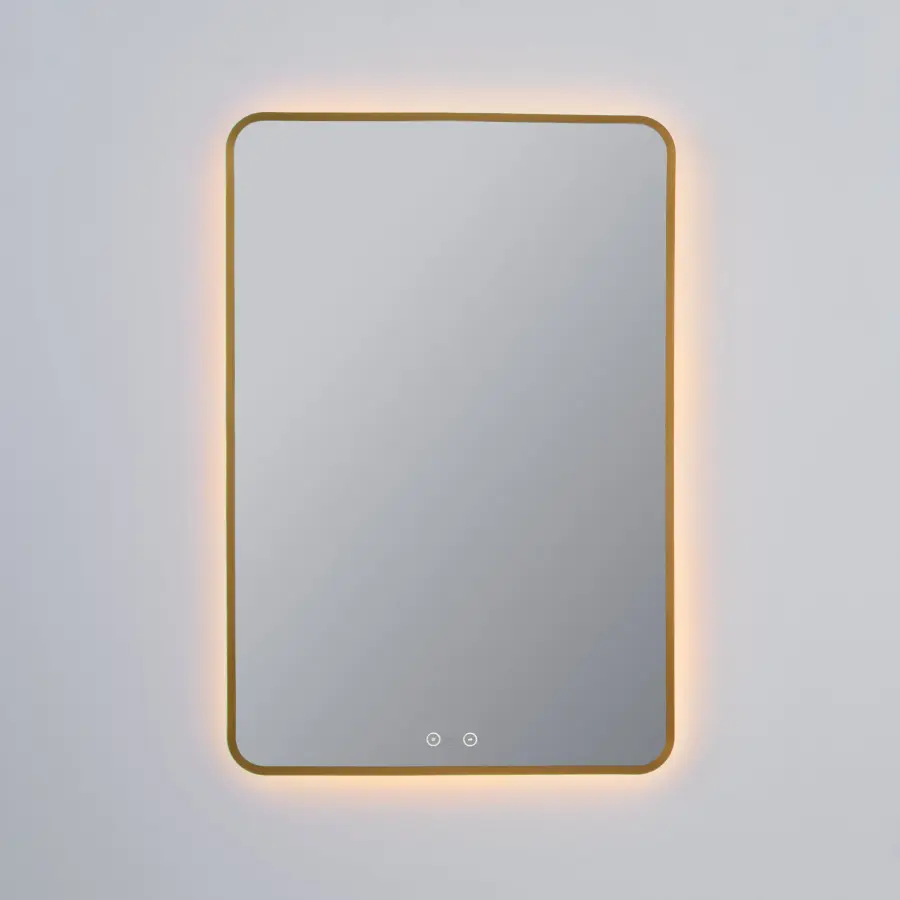 Aero 24" x 36" LED Mirror in Brushed Brass - Image 3