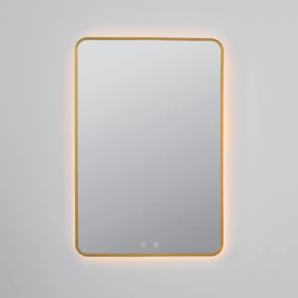 Aero 24" x 36" LED Mirror in Brushed Brass - Image 4