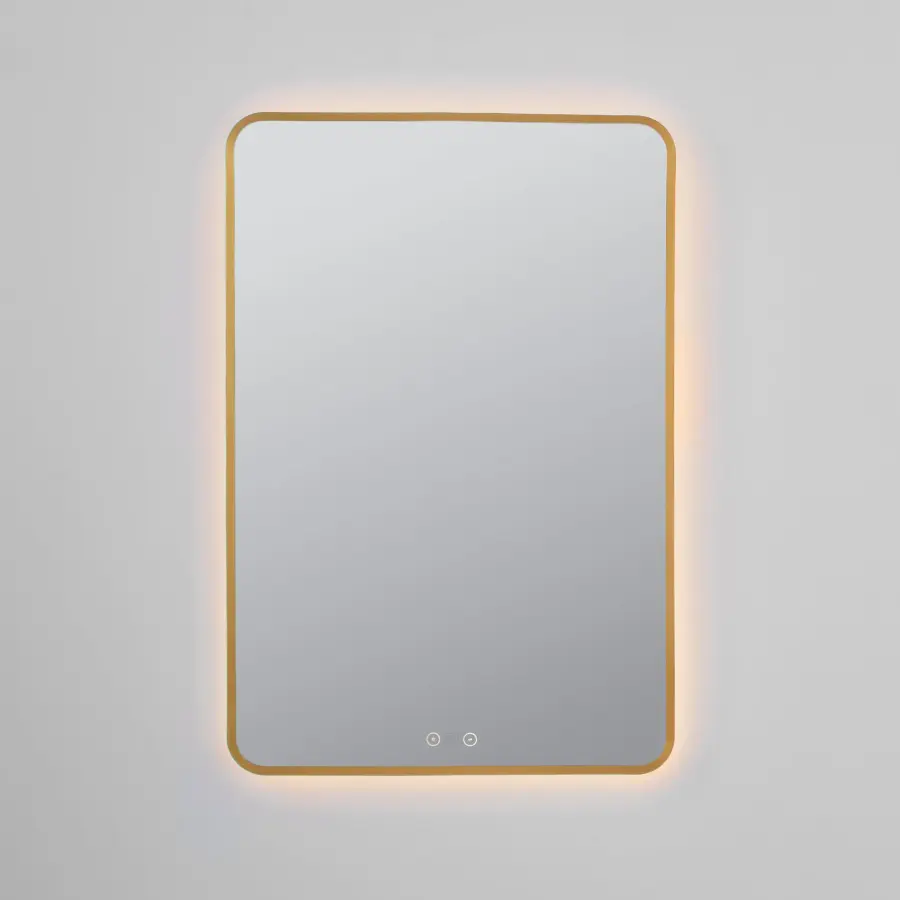 Aero 24" x 36" LED Mirror in Brushed Brass - Image 4