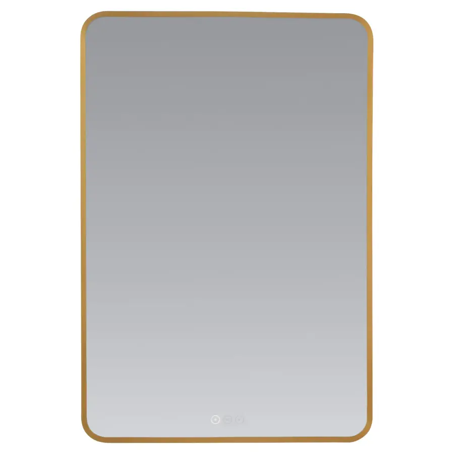 Aero 24" x 36" LED Mirror in Brushed Brass - Image 5
