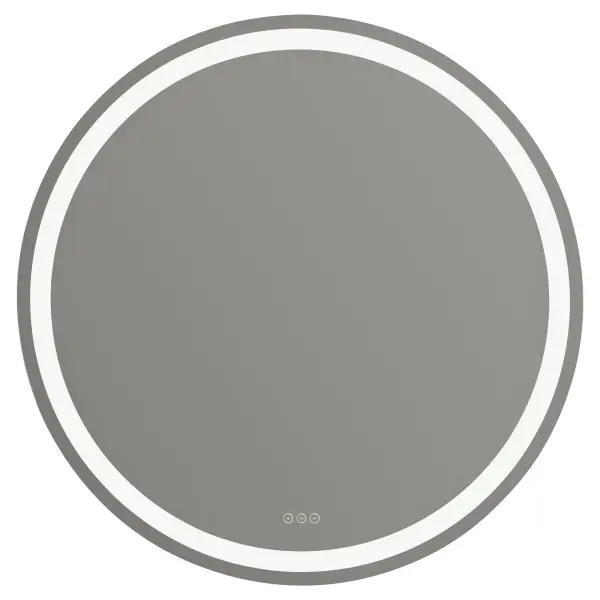 The Eterno 42" LED Mirror combines contemporary design with smart functionality. Features adjustable color temperature (2700K-6500K), dimming capabilities, ambient backlighting, and an integrated defogger for fog-free clarity. - alternate view