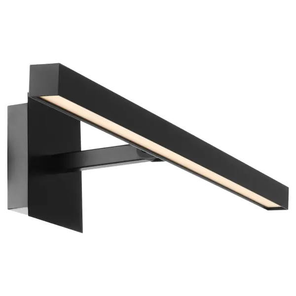 This 30-inch LED picture light combines energy-efficient illumination with a contemporary matte black finish, perfect for highlighting artwork, photographs, or decorative pieces in any room. - alternate view