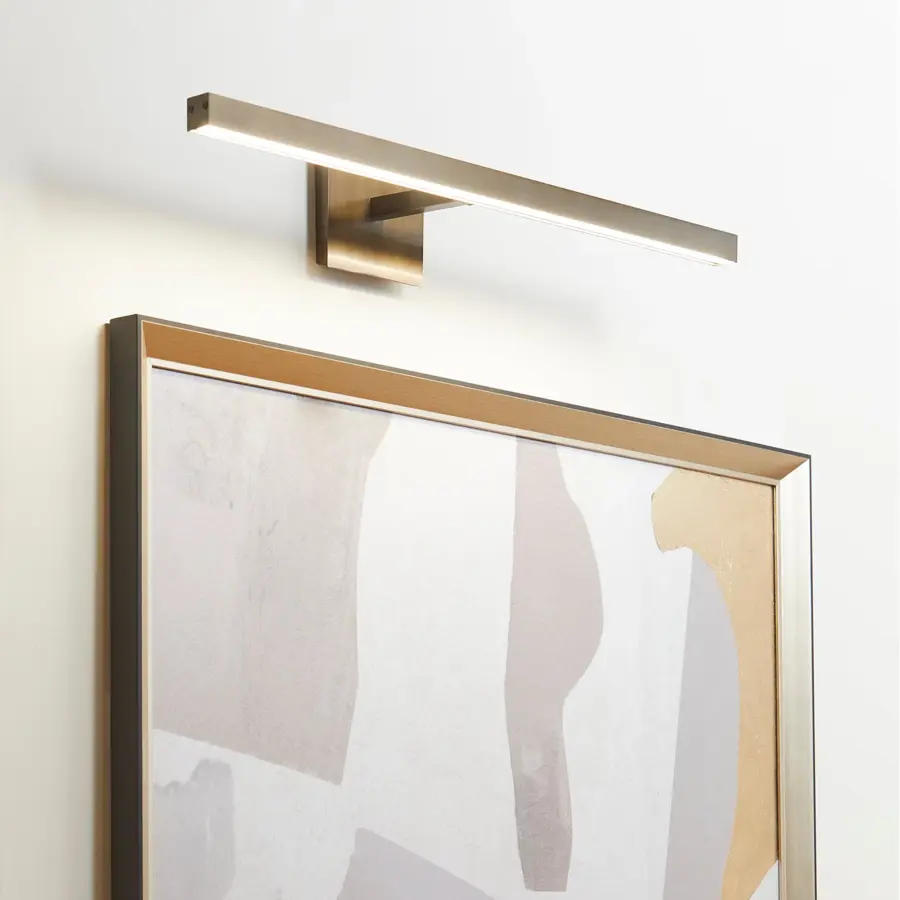 30" LED Picture Light in Aged Brass - Image 8