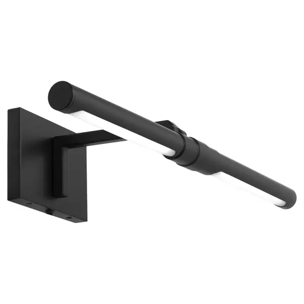 The Warwick picture light combines clean contemporary lines with practical functionality. Its adjustable arm and CCT LED arrays provide customizable illumination for artwork, while the matte black finish adds sophistication. - alternate view