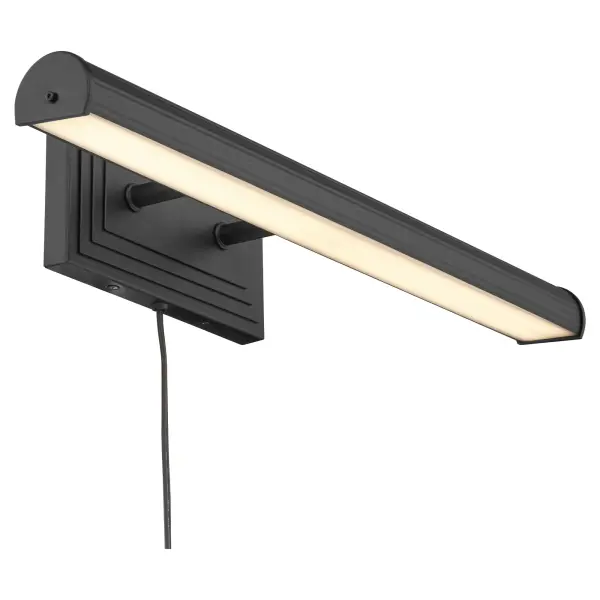 The Sunset picture light combines clean contemporary design with practical 3CCT LED technology. Its adjustable arm and diffused glow through frosted acrylic provide professional-grade artwork illumination in an unobtrusive package. - alternate view