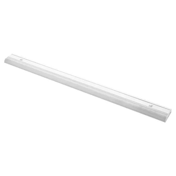 This 48-inch under cabinet LED fixture delivers exceptional flexibility with its built-in color tuning switch, allowing seamless transitions from warm to cool light. The low-profile design and curved acrylic diffuser provide even illumination while maintaining a sleek, unobtrusive appearance.