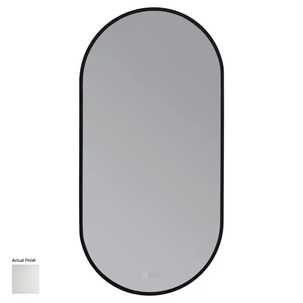 The Pildora LED Mirror combines contemporary design with practical features. Its distinctive pill-shaped silhouette adds modern sophistication while the built-in anti-fogger ensures clarity in steamy bathrooms. Adjustable 5CCT and dimmability provide customizable lighting for any task or mood.