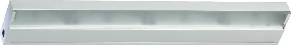 This 21-inch xenon under cabinet light delivers focused task illumination with energy-efficient xenon technology. The clean white finish integrates seamlessly with modern cabinetry while providing reliable workspace lighting.