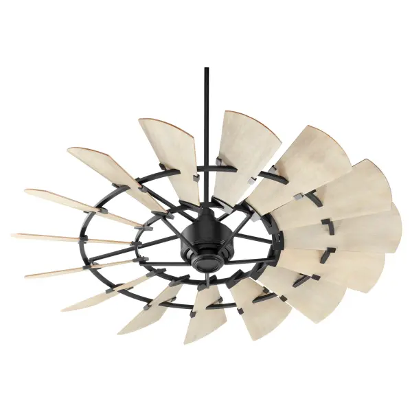 The Windmill 60" fan delivers stunning visual impact with its wagon wheel blade design and powerful 3472 CFM airflow. The 6-speed DC motor with remote control offers whisper-quiet operation and energy efficiency for large spaces.