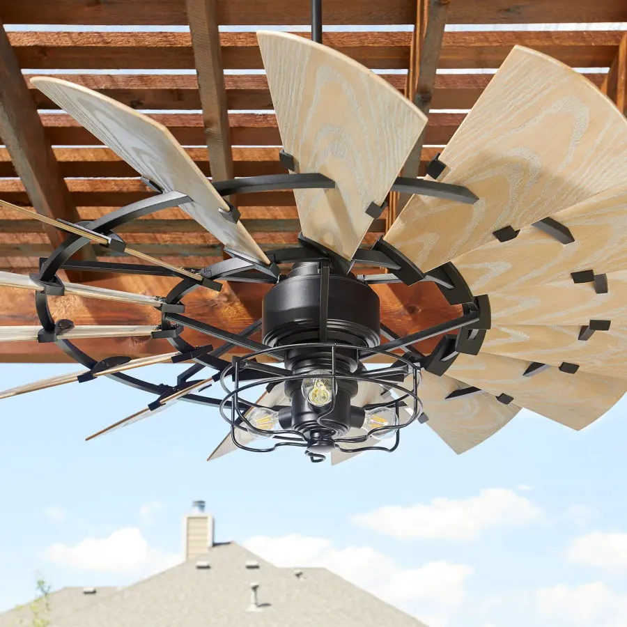 Windmill 60" Ceiling Fan in Textured Black - Image 4