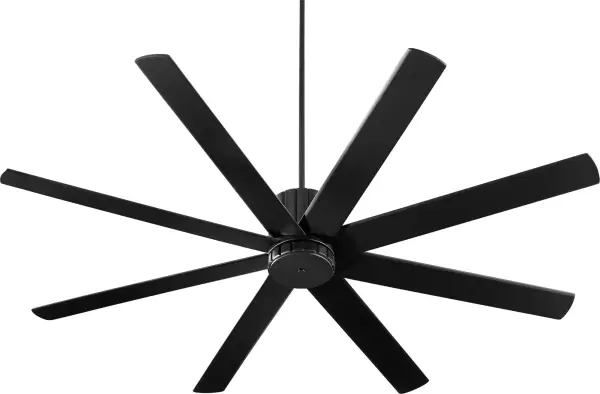 The Proxima delivers sophisticated style with its sleek cylindrical housing and upturned blade design. At 72 inches, this oversized fan provides exceptional airflow for large spaces while making a bold contemporary statement.