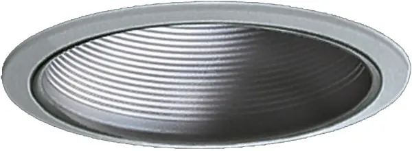 7" Step Baffle Recessed Trim in Brushed Steel - Image 1