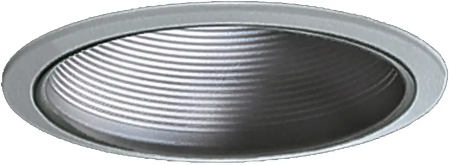 7" Step Baffle Recessed Trim in Brushed Steel - Image 1