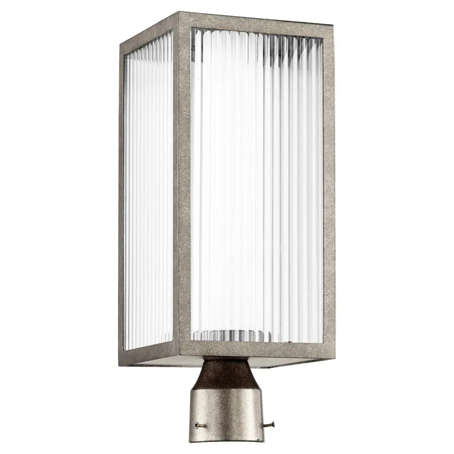 Maestro 7" LED Post Lantern in Weathered Zinc