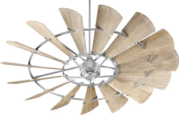 The Windmill ceiling fan delivers exceptional performance with its 2826 CFM airflow and unique 30-blade wagon wheel design. Perfect for large spaces needing both style and function, this oversized fan combines rustic charm with modern DC motor efficiency.
