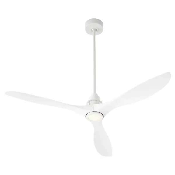 The Marino 54" ceiling fan combines modern aesthetics with practical functionality. Its chrome-finished motor and dark monochromatic blades create striking visual contrast while delivering reliable air circulation. - alternate view