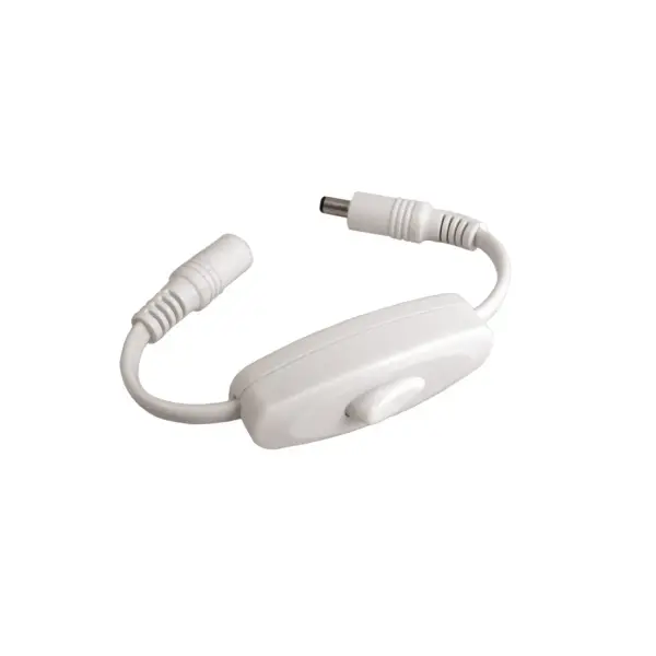 Inline LED On/Off Switch - White Finish: White Width: 0.90" Height: 0.70" Length: 2.50"