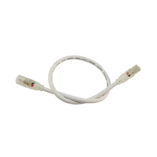 Wet Location Extension Cable (9mm Plugs) - Male to Female, 6 in. Finish: White Width: 0.30" Length: 6.00" Safety Listing: Wet Manufacturer Warranty: 2 Years