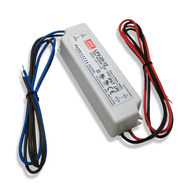 12V DC Constant Voltage Driver, Class 2, 20W Width: 1.38" Height: 1.02" Length: 4.65" Voltage: 100.00 V Safety Listing: Dry Safety Rating: UL