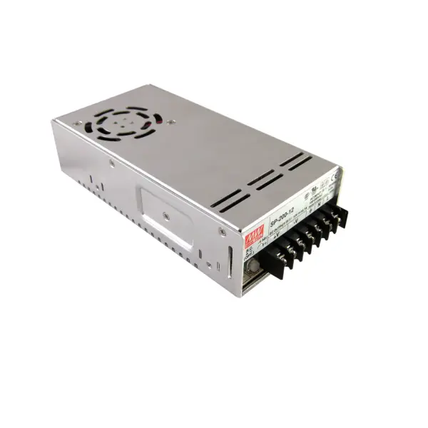 12V DC Constant Voltage Driver, 200W Width: 3.90" Height: 2.00" Length: 7.83" Voltage: 100.00 V Safety Listing: Dry Safety Rating: UL