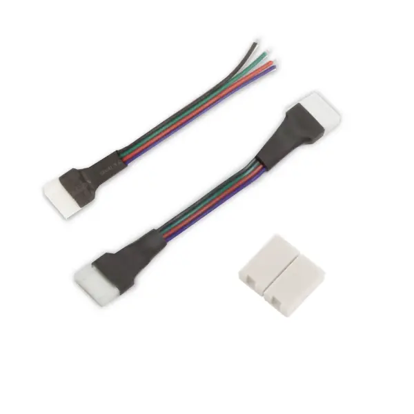 These 6-inch flexible extensions enable seamless connections in RGB tape light systems. The CLICKTIGHT design simplifies installation while maintaining color-changing functionality across multiple zones.