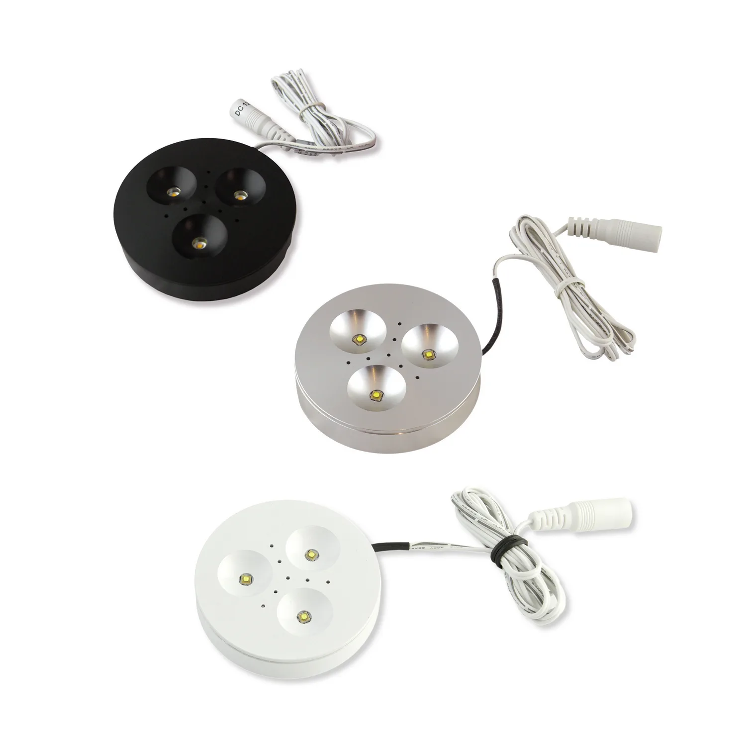 TRIANT 2 LED Puck Light - 3000K Brushed Aluminum