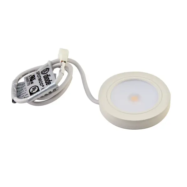 SPOTMOD LINK LED Fixture, White, 3000K Collection: Spotmod Link Finish: White Width: 2.50" Height: 0.50" Bulb Type: LED Color Temperature: 3000 K CRI: 90 Voltage: 12.00 V Safety Rating: UL Manufacturer Warranty: 3 Years