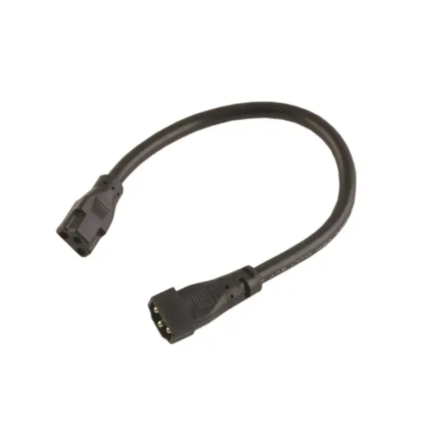 FENCER Extension Cable - Black, 6 in. Collection: Fencer Finish: Black Width: 0.66" Height: 0.42" Length: 6.00" Bulb Type: LED Voltage: 120.00 V Manufacturer Warranty: 3 Years