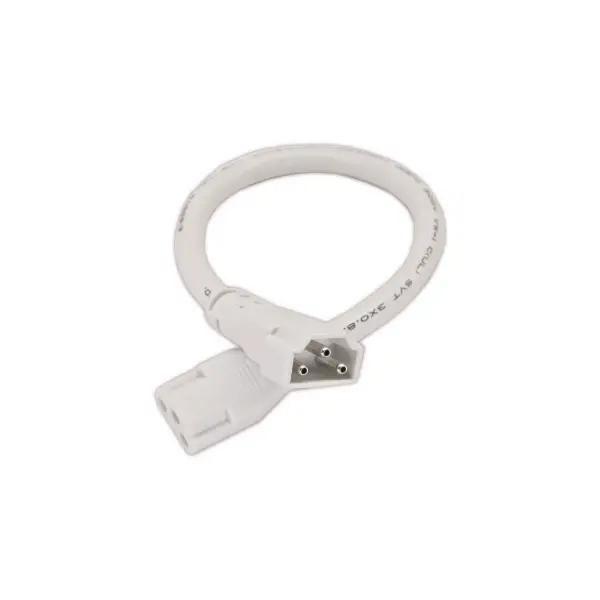 A 6-inch extension cable designed specifically for the Fencer under cabinet LED collection. This white connector piece enables flexible installation layouts and seamless system expansion in tight spaces.