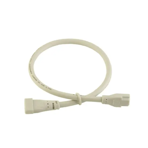 A 12-inch extension cable designed specifically for the Fencer LED under cabinet lighting system. Provides flexibility in installation layout with clean white finish that blends seamlessly with cabinetry.