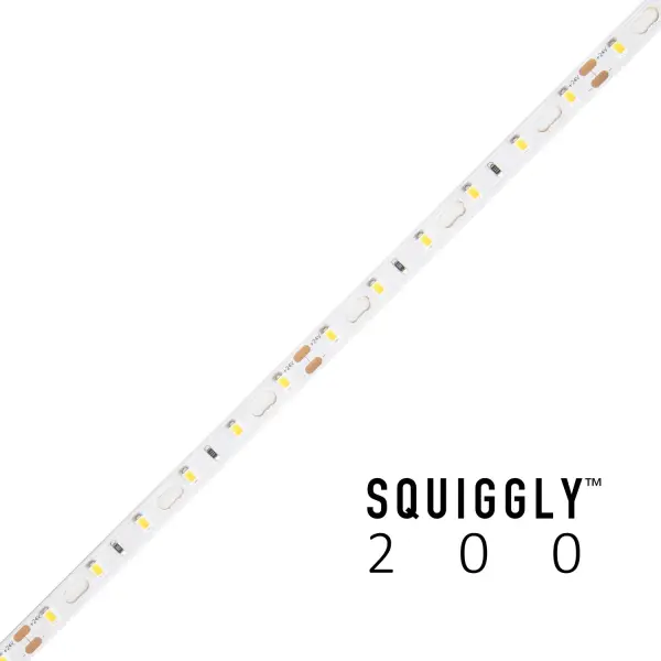 SQUIGGLY 200 LED Tape Light, 24V, 3000K, 16.4 ft.