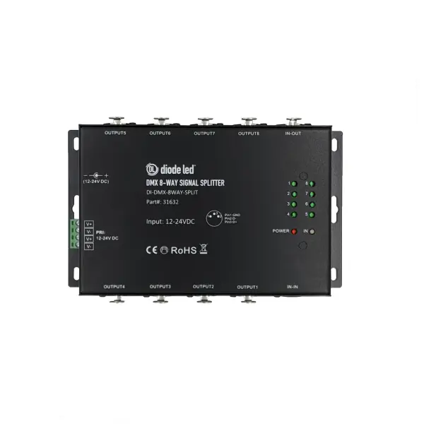 DMX XLR-3 8-Way Splitter