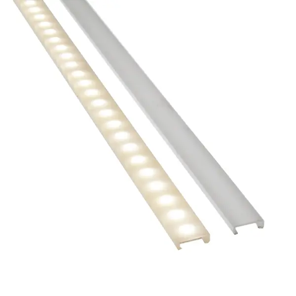 This frosted acrylic cover transforms exposed LED tape into a polished lighting solution. The diffuser eliminates hot spots and creates uniform illumination, ideal for under-cabinet, cove, and task lighting applications.