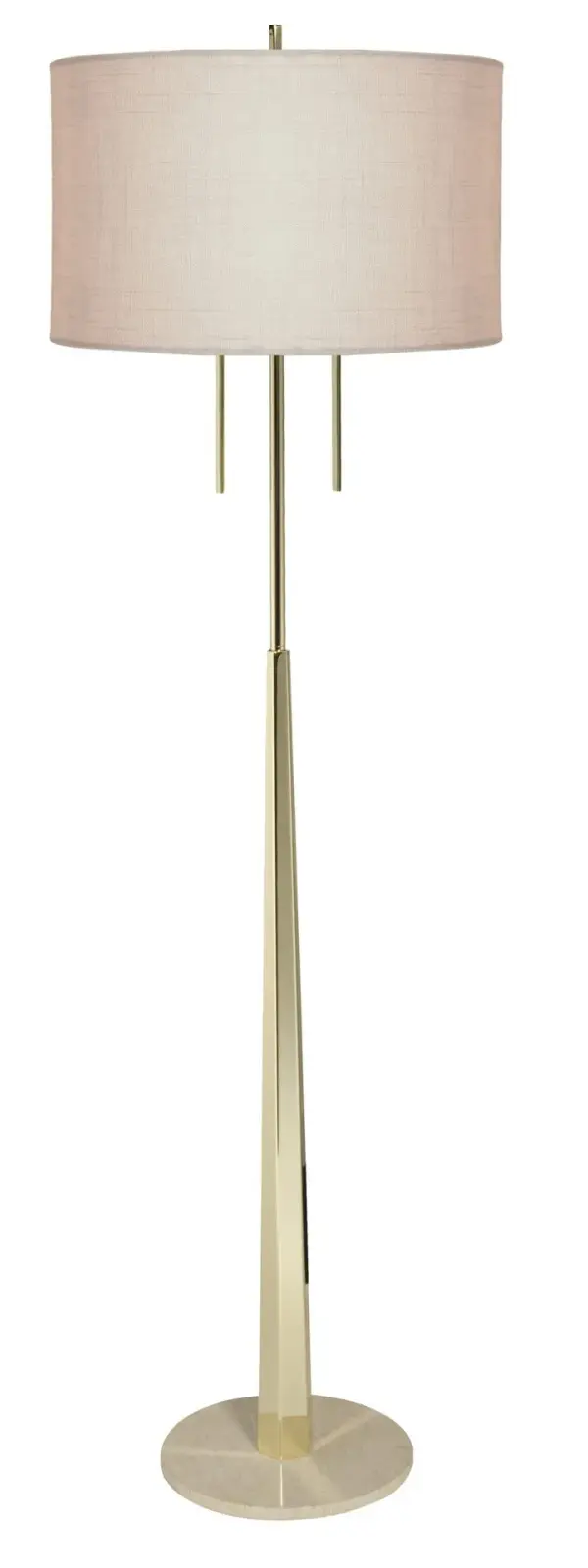 Citrine Floor Lamp with Travertine Base