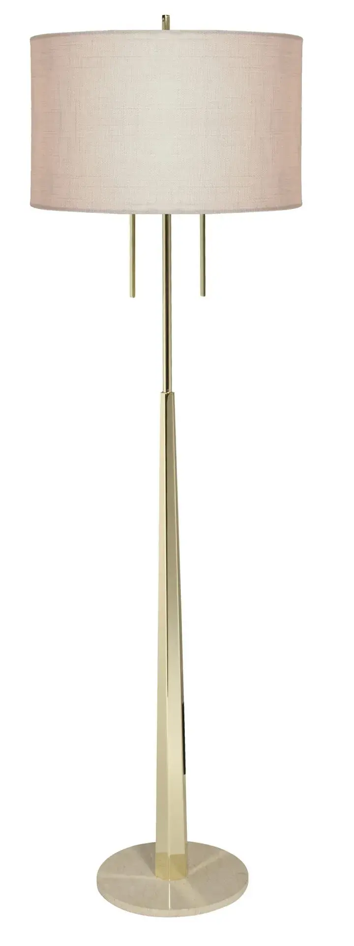 Citrine Floor Lamp with Travertine Base