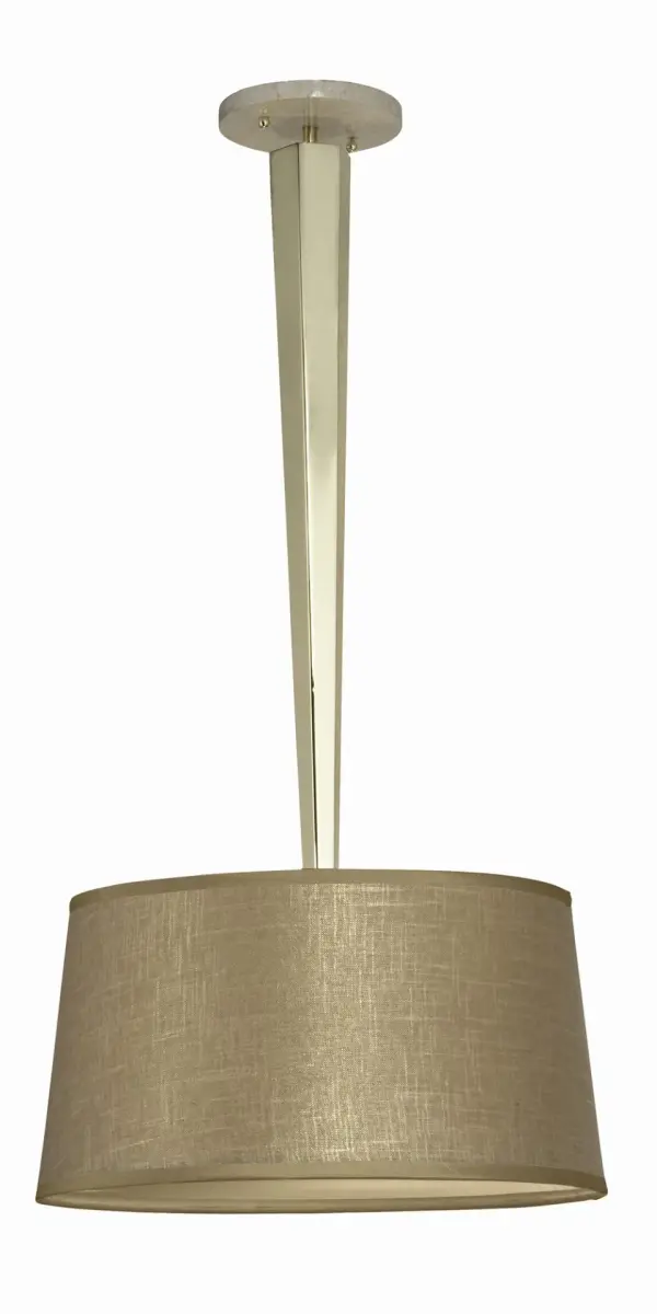 Citrine Pendant Light with Travertine Marble Canopy