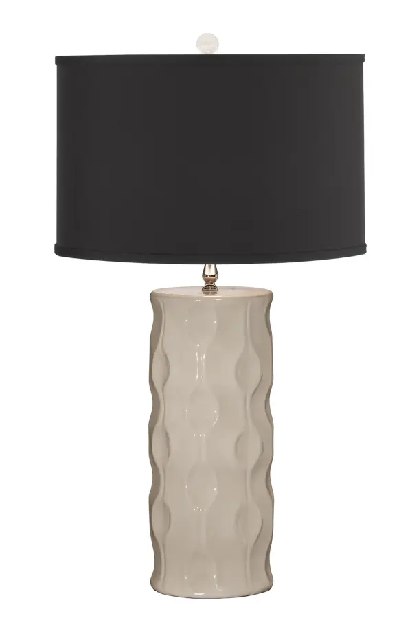Echo Light Ivory Glazed Ceramic Table Lamp