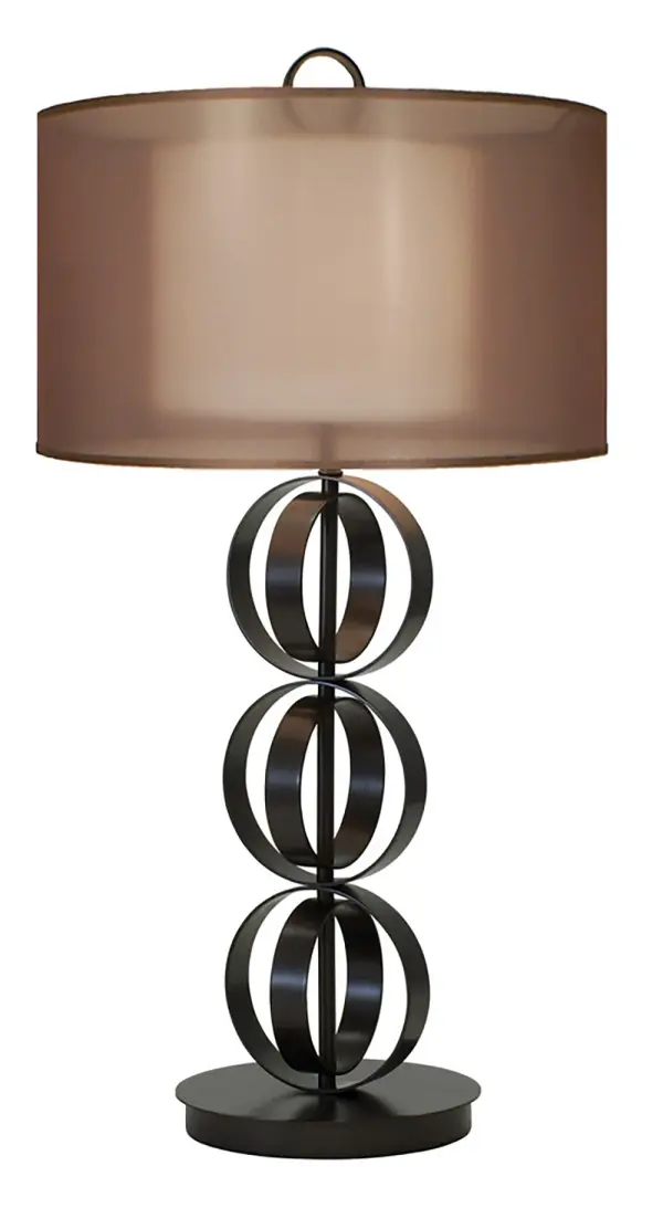 Elegant transitional table lamp with sophisticated bronze finish
