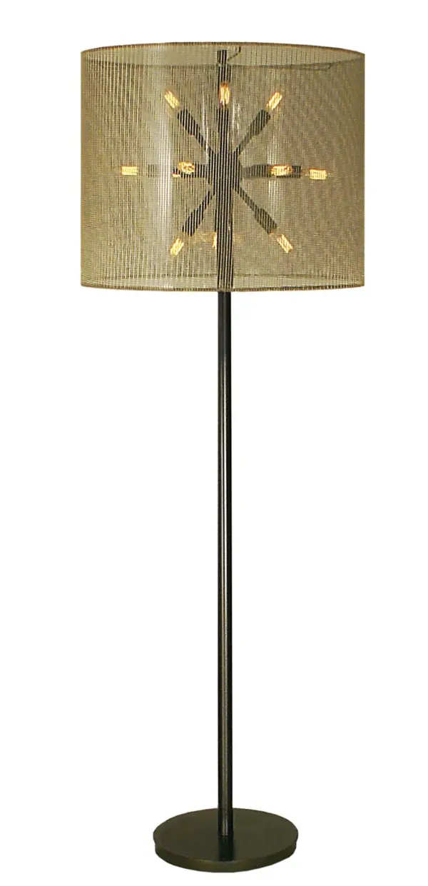 Statement Industrial Floor Lamp with Dramatic Multi-Bulb Design
