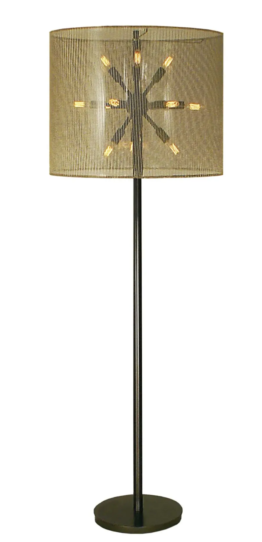 Statement Industrial Floor Lamp with Dramatic Multi-Bulb Design