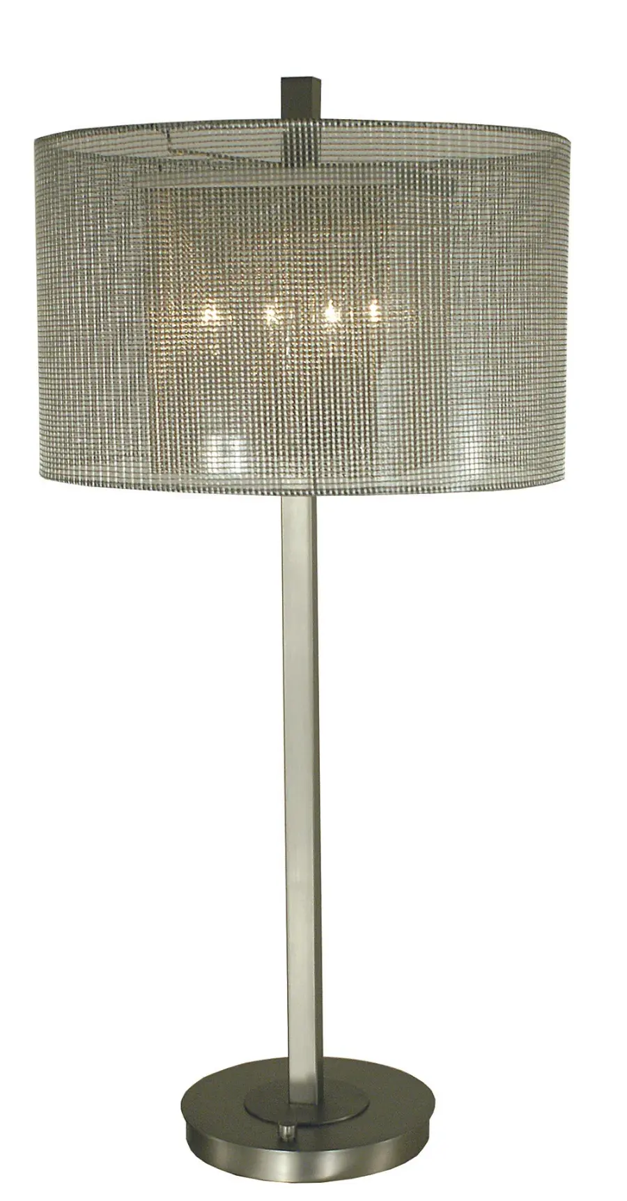 Noelle Brushed Nickel Table Lamp with Mesh Shade