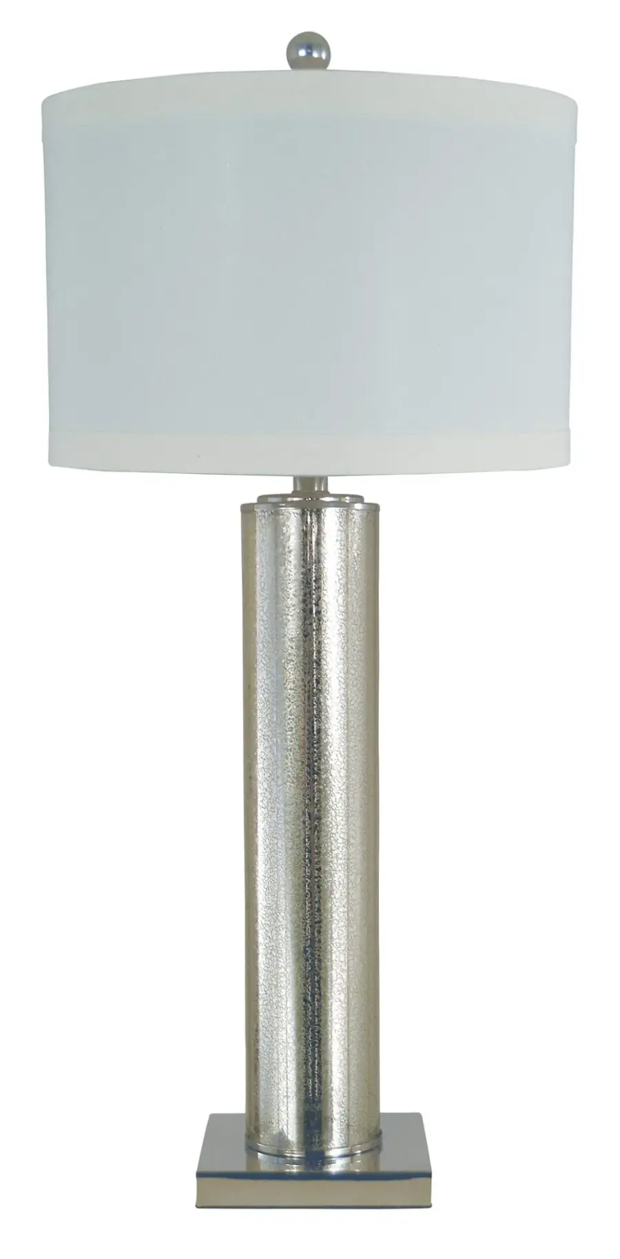 Genesis Mercury Glass Table Lamp with Linen Shade