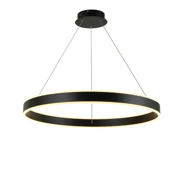 Emeri Black LED Ring Chandelier
