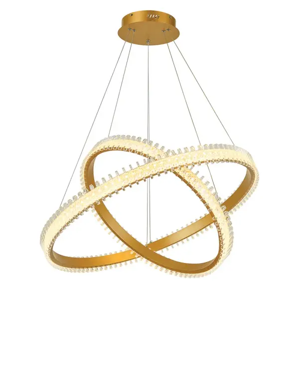 Fusion Foyer Chandelier in Brushed Gold