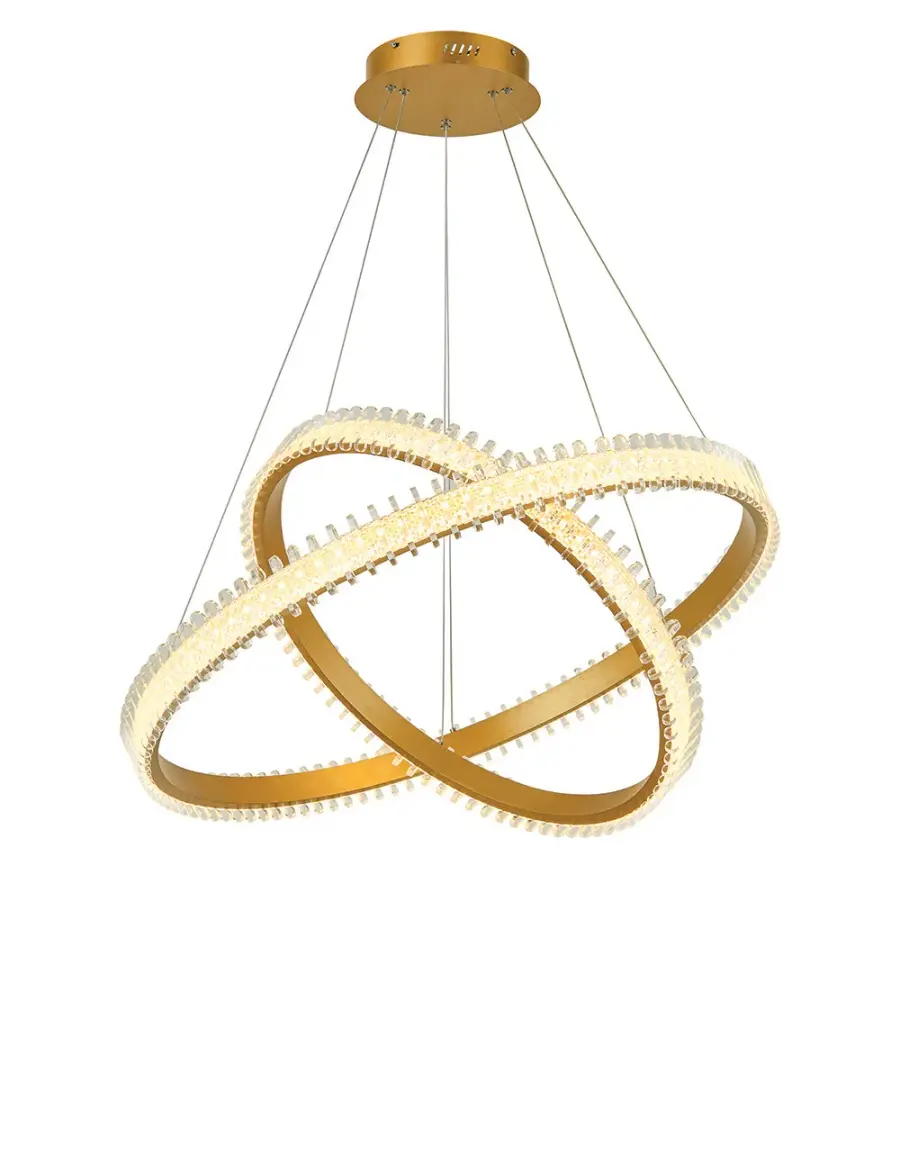 Fusion Foyer Chandelier in Brushed Gold