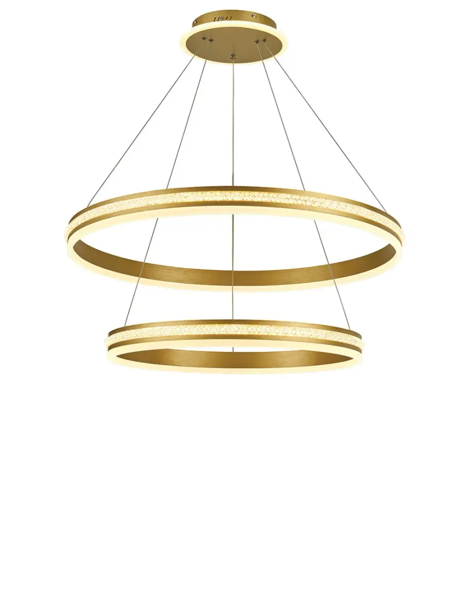 Aurora Brushed Gold Dining Chandelier